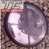 VW Transporter T2 / T3 - przedni reflektor ( ciemny, z krzyżem ) / head light lamp ( smoked, with cross ) / Scheinwerfer ( schwarz , mit Kross ) - TC-T3-WE-PL-01